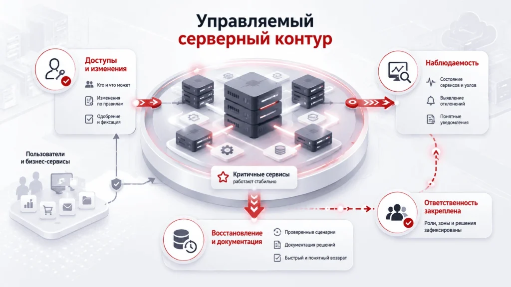 Изменения серверной инфраструктуры без контроля зависимостей и фиксации решений